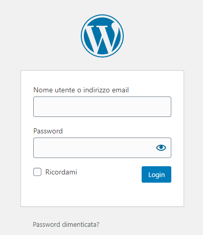 wordpress login - scopriamo - web agency Firenze